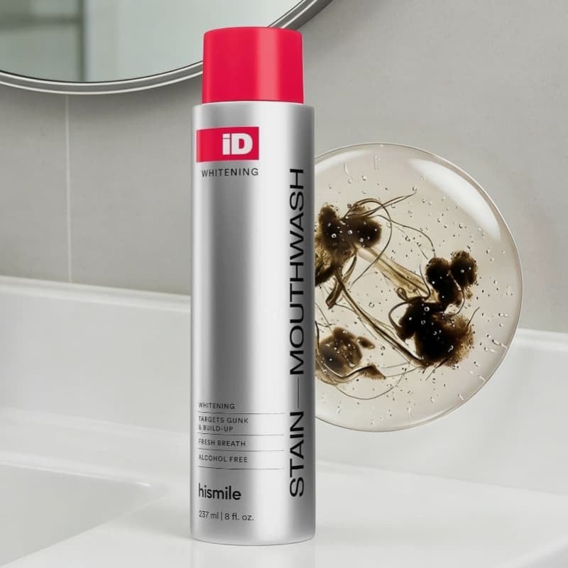 Hismile iD Stain Whitening Mouthwash for White Teeth